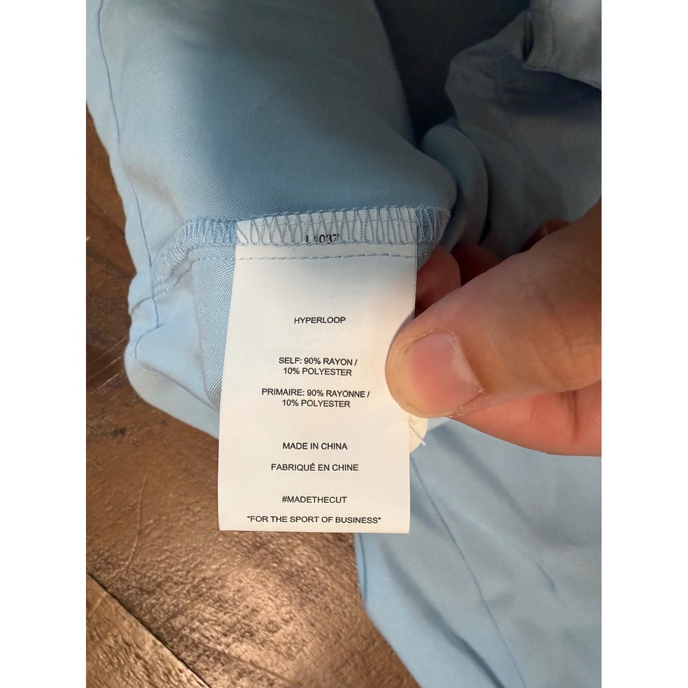 Cuts Clothing Mens XL Light Blue Short Sleeve Camp Collar Button Down Shirt - Picture 10 of 10